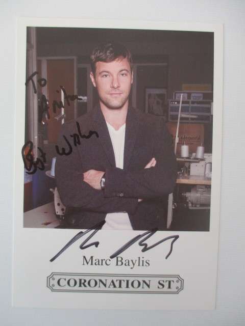 AUTOGRAPHED / SIGNED MARC BAYLIS -  LARGER THAN POSTCARD