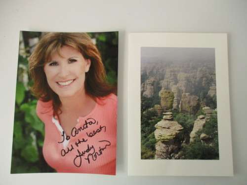 AUTOGRAPHED / SIGNED JUDY NORTON TAYLOR - ""MARY ELLEN"" THE WALTONS  AND CARD