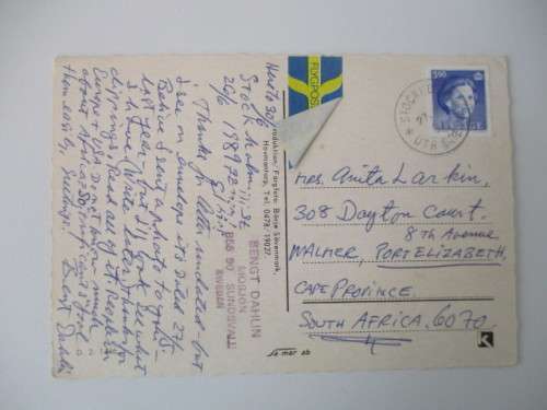 AUTOGRAPHED / SIGNED - LETTER AND NUMOUROUS SIGNED PHOTOS OF ARTIST BENGT DAHLIN