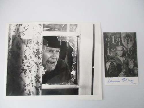 AUTOGRAPHED / SIGNED - SIR  LAURENCE OLIVIER AND EXTRA PHOTO SEE MORE