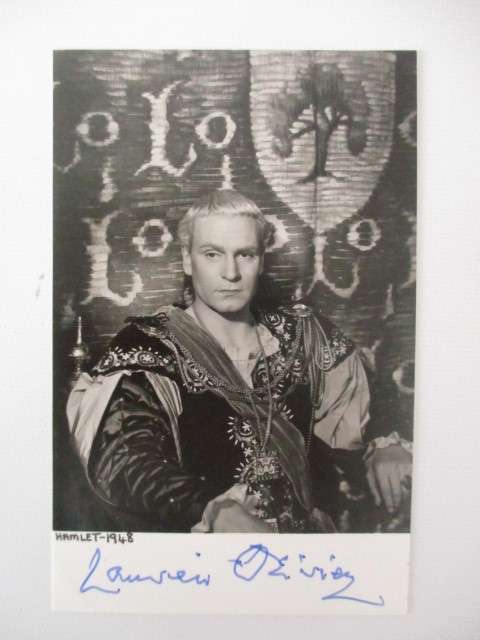 AUTOGRAPHED / SIGNED - SIR  LAURENCE OLIVIER AND EXTRA PHOTO SEE MORE