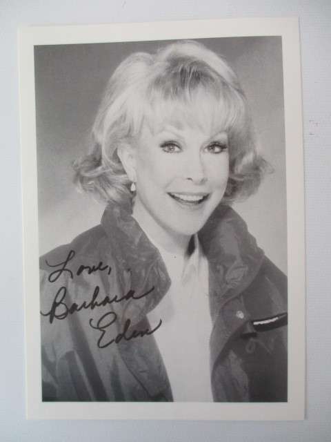 PRINTED AUTOGRAPH  - BARBRA EDEN -   I LOVE GENIE