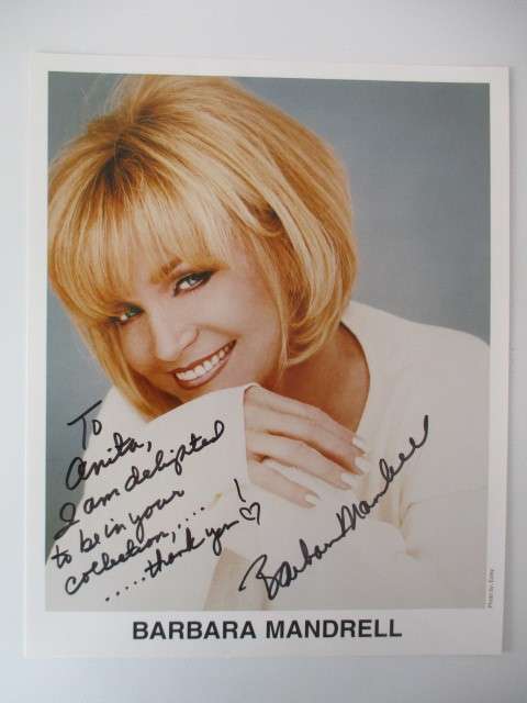 AUTOGRAPHED / SIGNED - BARBARA MANDRELL COUNTRY SINGER A4 SIZE