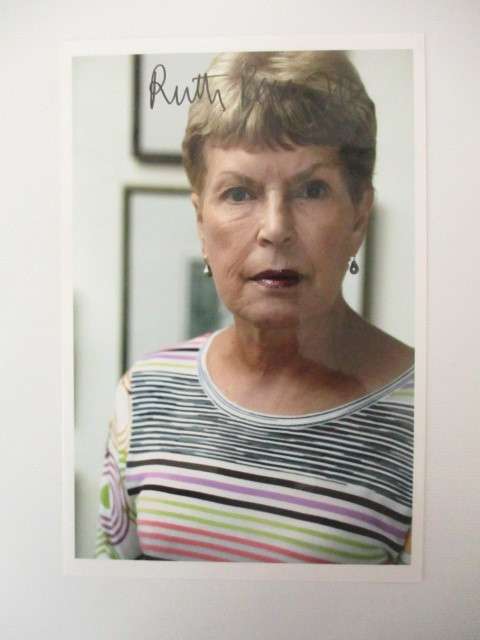AUTOGRAPHED / SIGNED - RUTH RENDALL AS BARBRA VINE PHOTO LETTER AND BOOK PLATES