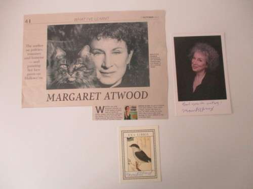 AUTOGRAPHED / SIGNED - MARGARET ATWOOD - AUTHOR AND BOOK PLATE