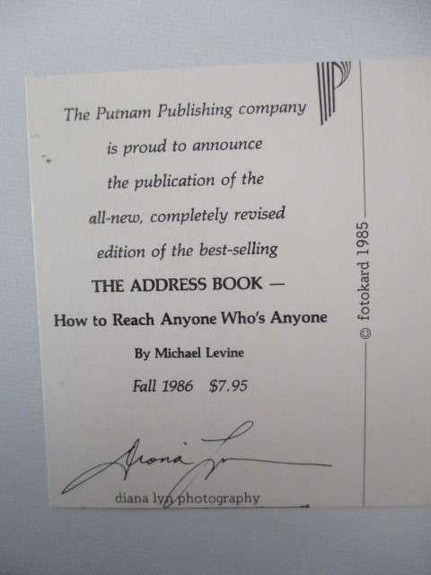 AUTOGRAPHED / SIGNED - MICHAEL LEVINE - WRITER