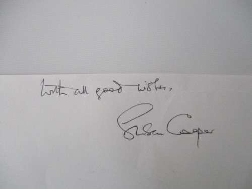 AUTOGRAPHED / SIGNED - SUSAN COOPER - AUTHOR