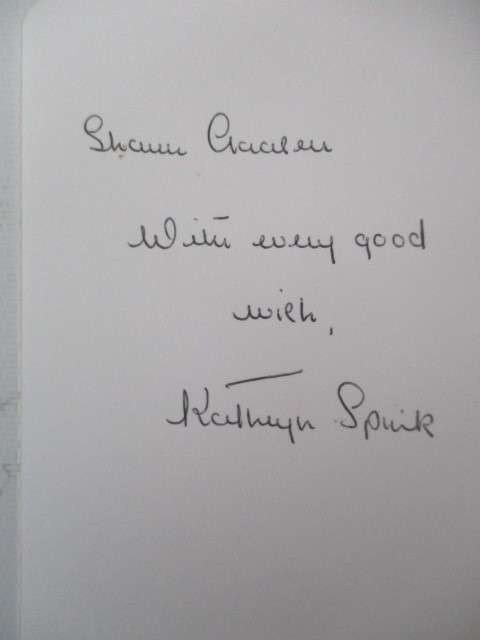 AUTOGRAPHED / SIGNED - KATHRYN SPINK - AUTHOR MOTHER THERESA