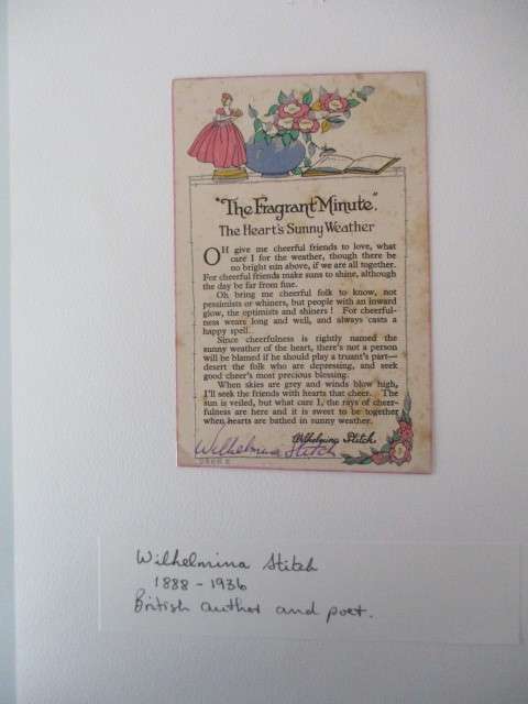 AUTOGRAPHED / SIGNED - WILHELMINA STITCH  POET AND AUTHOR 1888- 1936