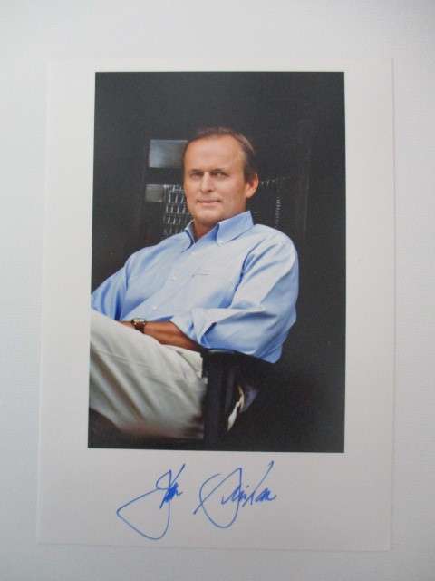 AUTOGRAPHED / SIGNED -  JOHN GRISHAM  -  AND THE FIRM LETTER  A4 SIZE