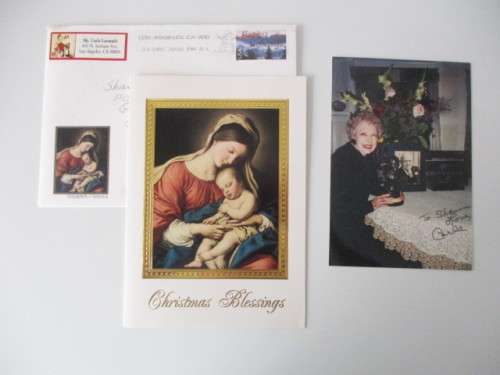AUTOGRAPHED / SIGNED - CARLA LAEMMLE CARD AND SIGNED PHOTOGRAPH