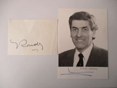 AUTOGRAPHED / SIGNED - RUUD LUBBERS - FORMER DUTCH PRIME MINISTER