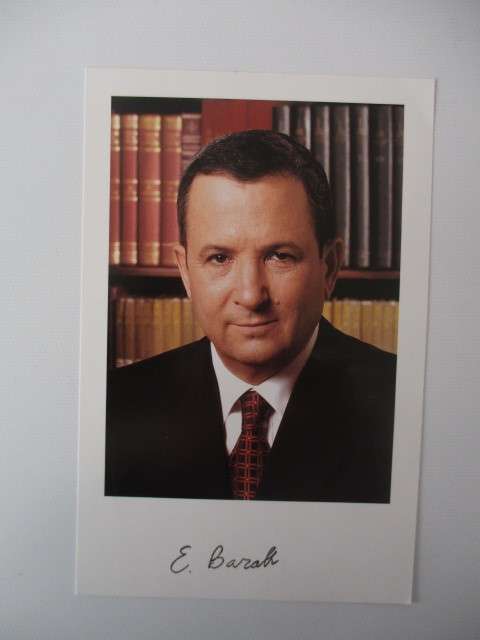 PRINTED AUTOGRAPH -  PRIME MINISTER OF ISRAEL E. BARAK