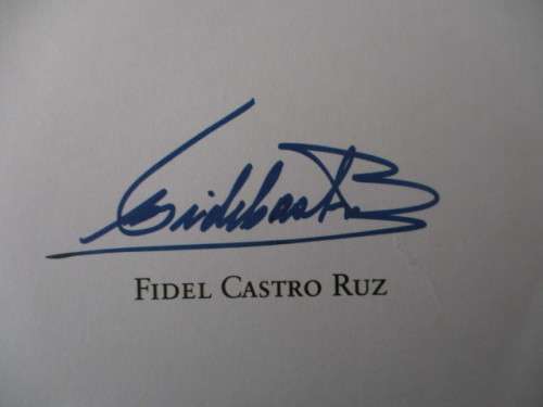 PRINTED AUTOGRAPH - FIDEL CASTRO RUZ - RARE ITEM!!!!