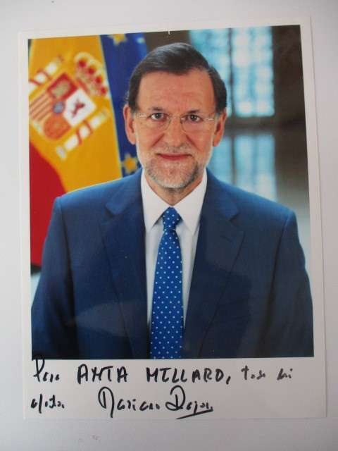 AUTOGRAPHED / SIGNED - MARIANO RAJOY BREY FORMER PRIME MINISTER OF SPAIN AND LETTER