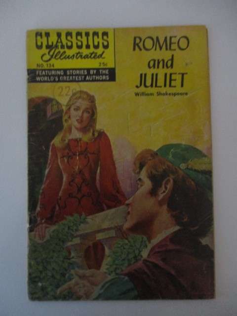 CLASSICS ILLUSTRATED COMICS - ROMEO AND JULIET  NO. 134  -  1969