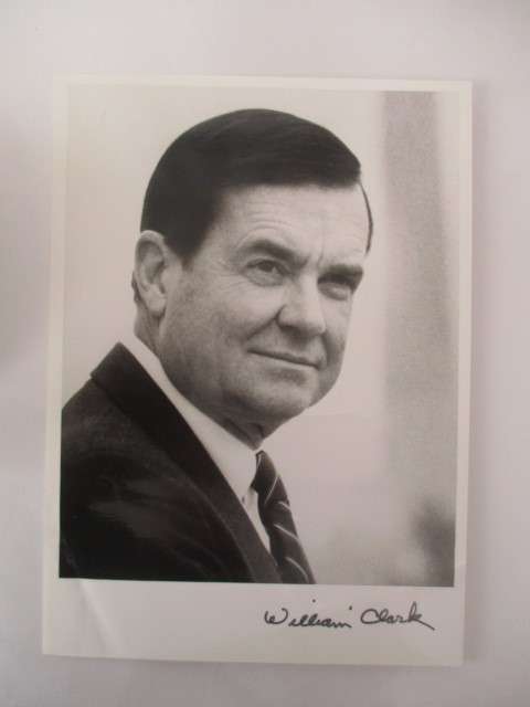 AUTOGRAPHED / SIGNED - WILLIAM P. CLARK SECRETARY OF THE INTERIOR  USA