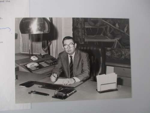 AUTOGRAPHED / SIGNED -  ALFRED VREVEN  MINISTER OF DEFENCE BELGIUM