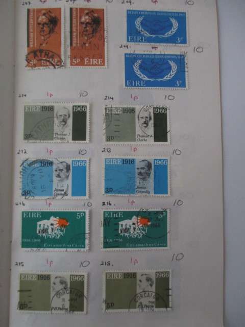 GREAT BRITAIN / INDIA / GRENADA /  IRELAND  3 BOOKLETSOF MINT AND USED STAMPS HINGED