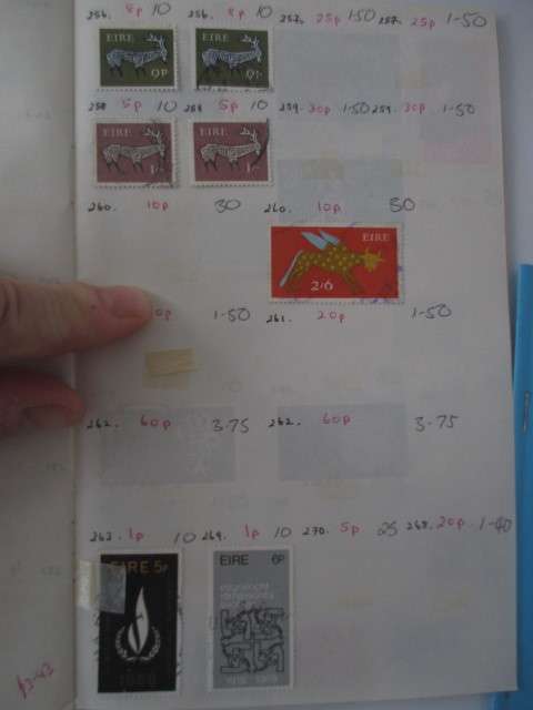 GREAT BRITAIN / INDIA / GRENADA /  IRELAND  3 BOOKLETSOF MINT AND USED STAMPS HINGED