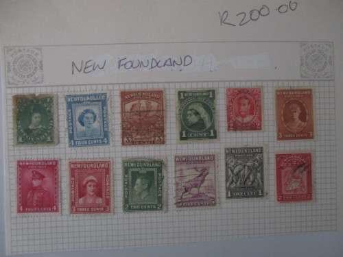 NEW FOUNDLAND - LOT OF OLD ROYALTY STAMPS HINGED