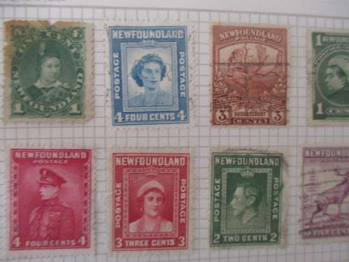 NEW FOUNDLAND - LOT OF OLD ROYALTY STAMPS HINGED