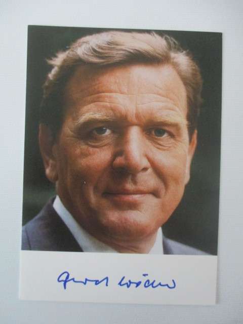 AUTOGRAPHED / SIGNED - GERHARD SCHRODER  VICE CHANCELLOR OF GERMANY