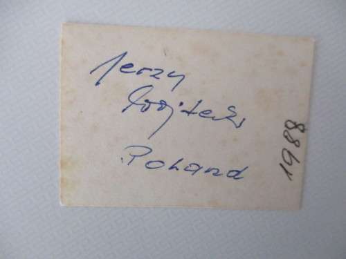 AUTOGRAPHED / SIGNED - JERZY WOJTECKI POLISH POLITICIAN  1989