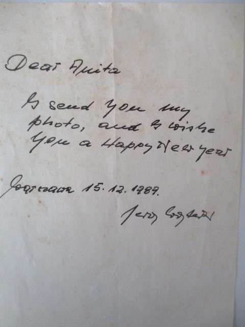 AUTOGRAPHED / SIGNED - JERZY WOJTECKI POLISH POLITICIAN  1989