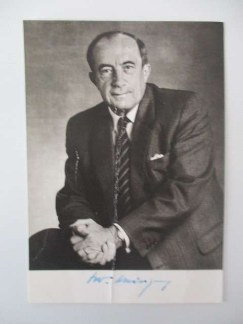 AUTOGRAPHED / SIGNED - WERNER DOLLINGER - GERMAN POLITICIAN