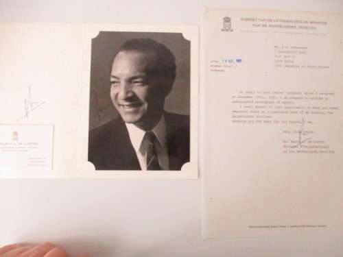 AUTOGRAPHED / SIGNED - DR. MARCO J. DE CASTRO AND LETTER