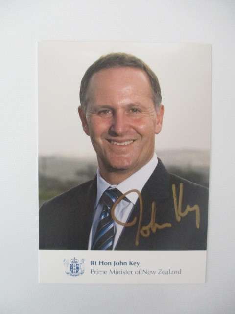 AUTOGRAPHED / SIGNED - RT HON JOHN KEY PRIME MINISTER OF NEW ZEALAND