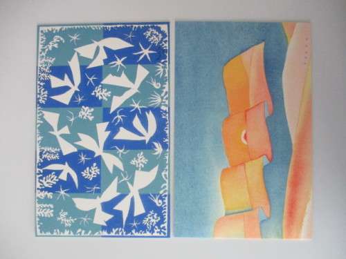 TWO PRINTED CHRISTMAS CARDS FROM PRESIDENT JACQUES CHIRAC AND MRS OF FRANCE