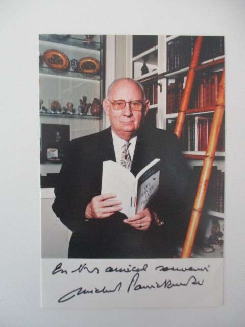 AUTOOGRAPHED / SIGNED - MINISTER MICHEL PONIATOWSKI FRENCH POLITICIAN