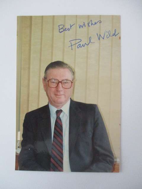 AUTOGRAPHED / SIGNED - DR. J.P. WILD  SCIENTIST AUSTRALIAN