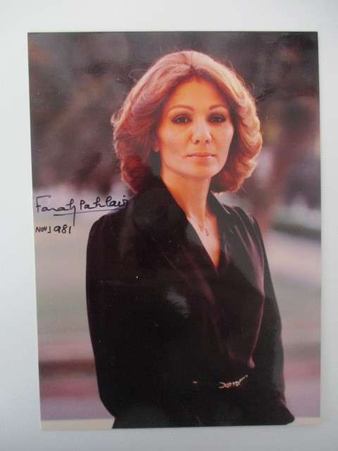 AUTOGRAPHED / SIGNED -  FARAH PAHLAVI EMPRESS  AND QUEEN OF IRAN 1981 AND 1983