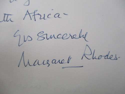 AUTOGRAPHED / SIGNED - HAND WRITTEN LETTER MARGARET RHODES THE QUEENS COUSIN