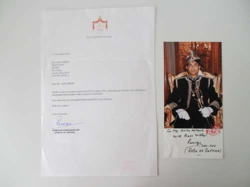 AUTOGRAPHED / SIGNED - PRINCE REMIGIUS KANAGARAJAH OF JAFFNA