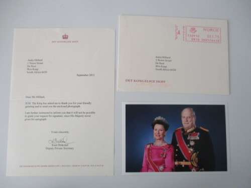 PHOTOGRAPH OF THE KING AND QUEEN OF  NORWAY  2012
