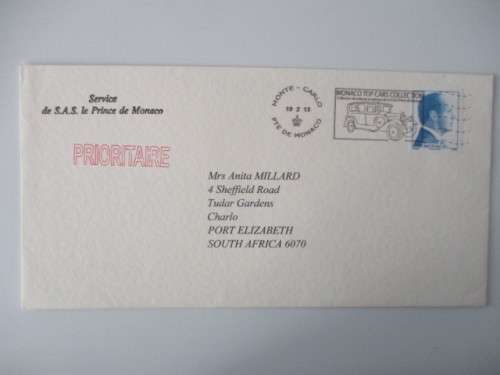 THANK YOU CARD THE MONACO ROYAL FAMILY ON THE BIRTH OF THEIR TWINS