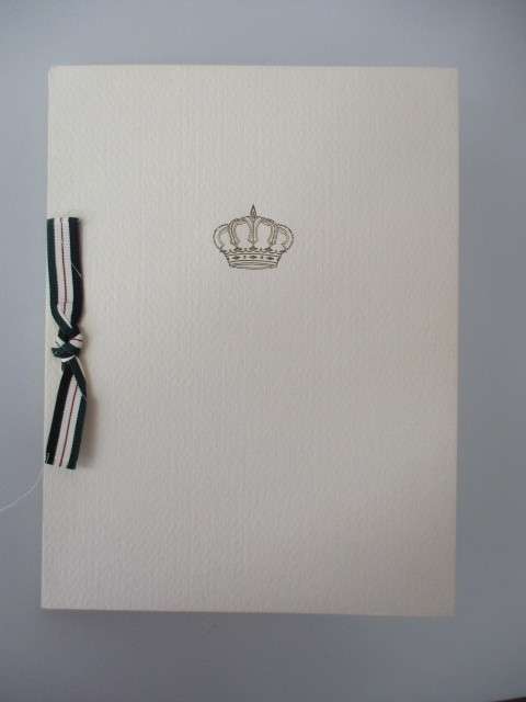 PRINTED CHRISTMAS CARD THE ROYAL FAMILY OF JORDAN