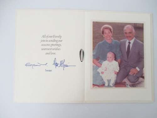 PRINTED CHRISTMAS CARD THE ROYAL FAMILY OF JORDAN