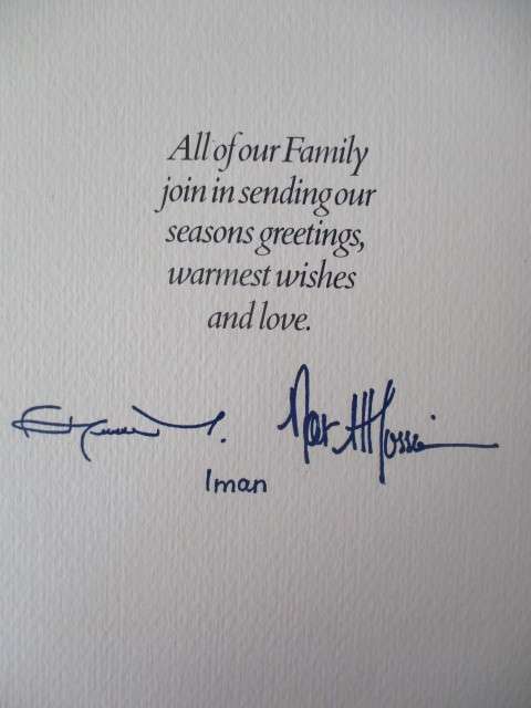 PRINTED CHRISTMAS CARD THE ROYAL FAMILY OF JORDAN