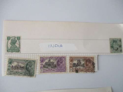INDIA / HONG KONG /  LOT OF HINGED USED STAMPS