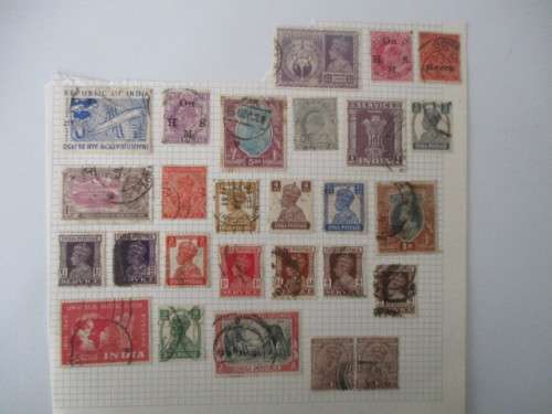 INDIA / SOUTH AFRICA STAMPS  USED HINGED STAMPS