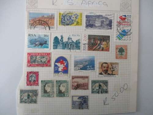 INDIA / SOUTH AFRICA STAMPS  USED HINGED STAMPS