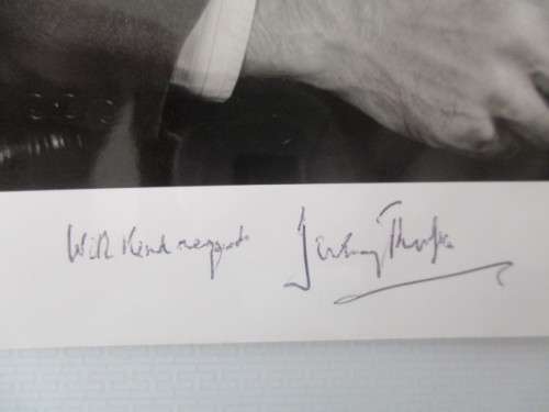 AUTOGRAPHED / SIGNED - JEREMY THORPE LIBRAL LEADER UK