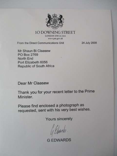 PRINTED  AUTOGRAPH FORMER PRIME MINISTER GORDON BROWN UK