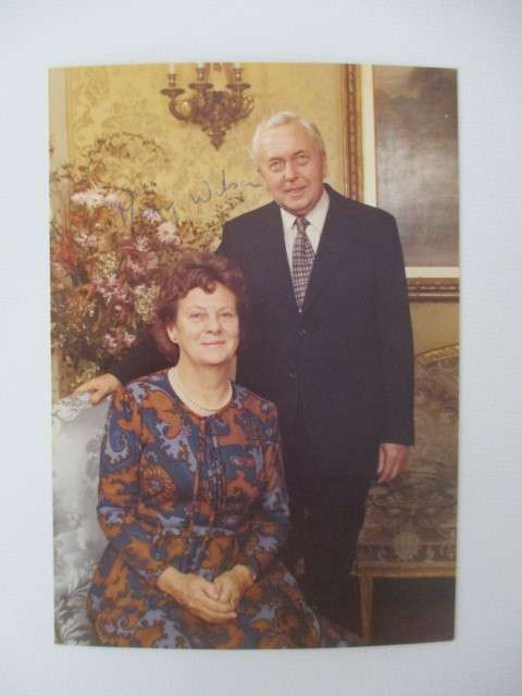 AUTOGRAPHED / SIGNED- SIR HAROLD WILSON AND  LETTER FORMER PRIME MINISTER ENGLAND