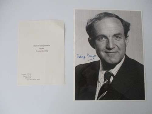 AUTOGRAPHED / SIGNED - GEORGE YOUNGER  4TH VISCOUNT  1979